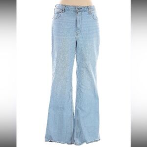 Abercrombie & Fitch Blue Flare Wide Leg Jeans 14 long